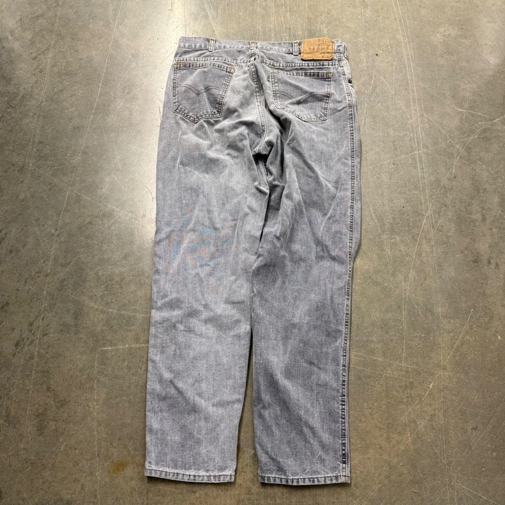 Vintage Levis 550 Relaxed Fit Tapered Leg Jeans Grey Blue 34x30 40550-4714